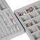 DIOMMELL Set of 9 Stackable Velvet Jewelry Trays Organizer, Jewelry Storage Box Display Trays Showcase Holder Closet Dresser Drawer Organizer for Earring Necklace Bracelet Ring Accessary.