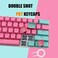 Guffercty kred 61 Keycaps 60 Percent Miami Keycaps Set PBT Keycap Backlit OEM Profile with Key Puller for Cherry MX Switches Mechanical Gaming Keyboard (Miami.