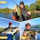 PLUSINNO Fishing Rod and Reel Combos, Bronze Warrior Toray 24-Ton Carbon Matrix Telescopic Fishing Rod Pole, 121 Shielded Bearings Stainless Steel BB Spinning Reel, Travel Freshwater Fishing Gear.