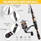 PLUSINNO Fishing Rod and Reel Combos, Bronze Warrior Toray 24-Ton Carbon Matrix Telescopic Fishing Rod Pole, 121 Shielded Bearings Stainless Steel BB Spinning Reel, Travel Freshwater Fishing Gear.