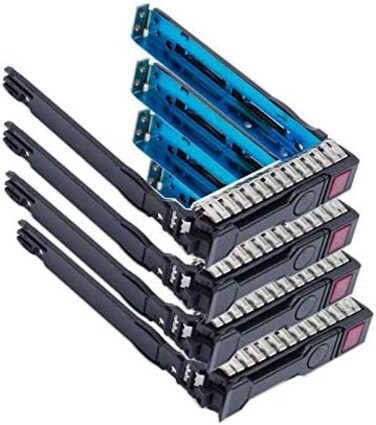 Heretom Pack-4 2. 5" SAS SATA SFF SAS Drive Tray Caddy 651687-001 651699-001 Compatible for HP Gen8 Gen9 G8 G9 ML350p DL360e DL320e DL380e SL270 sL230.