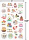 ceiba tree Happy Birthday Stickers 10 Sheets 300 Pcs for Kids Party Home Classroom Decoration.