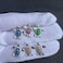 SHUNING 5 Pairs Turtle Earrings Blue Opal Turtle Jewelry Cute Turtle Stud Earrings for Women Girls Hypoallergenic.