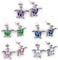 SHUNING 5 Pairs Turtle Earrings Blue Opal Turtle Jewelry Cute Turtle Stud Earrings for Women Girls Hypoallergenic.