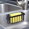 SunnyPoint NeverRust Kitchen Sink Suction Holder for Sponges, Scrubbers, Soap, Kitchen, Bathroom, 6" x 2. 5" x 2. 75", Aluminum (BLACK.
