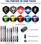 Tezoro Dart Accessories Kit Including Aluminum Dart shafts,Dart Flights, Flight Savers, Sharpener, O-Rings -Bulk Pack of 104 Pieces.