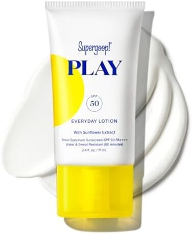 Supergoop! Supergoop. PLAY Everyday Lotion, 2. 4 oz - SPF 50 PAReef-Safe, Broad Spectrum, BodyFace Sunscreen for Sensitive Skin - WaterSweat Resistant - Clean Ingredients - Great for Active Days.