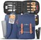 Chef Sac Chef Knife Bag Vintage Backpack30Pockets for Knives and Chef ToolsKnife Carrying Case with Hidden Back Pocket for TabletSturdy Knife Bag for ChefsCulinary Students (Heather Blue.