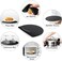 ddLUCK 2 Pack Multi-Purpose Silicone Microwave Mat, 12 Inch Non Stick Silicone Baking Mats Oven Mat for Bottom of Oven, Heat Resistant Oven Mat Microwave Trivet Mat （Black.