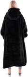 Waitu Wearable Blanket Sweatshirt Gifts for Women and Men, Super Warm and Cozy Big Blanket Hoodie, Thick Flannel Blanket with Sleeves and Giant Pocket - Black.