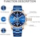 GOLDEN HOUR Fashion Business Mens Watches with Stainless Steel Waterproof Chronograph Quartz Watch for Men, Auto Date.