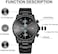 GOLDEN HOUR Fashion Business Mens Watches with Stainless Steel Waterproof Chronograph Quartz Watch for Men, Auto Date.