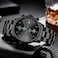 GOLDEN HOUR Fashion Business Mens Watches with Stainless Steel Waterproof Chronograph Quartz Watch for Men, Auto Date.