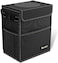 K KNODEL Car Trash Can, Waterproof Garbage Can/Bag with Lid, 600D Leak-Proof Trash Bin, Car Trash Hanging (Medium, Black.
