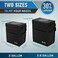 K KNODEL Car Trash Can, Waterproof Garbage Can/Bag with Lid, 600D Leak-Proof Trash Bin, Car Trash Hanging (Medium, Black.