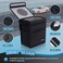 K KNODEL Car Trash Can, Waterproof Garbage Can/Bag with Lid, 600D Leak-Proof Trash Bin, Car Trash Hanging (Medium, Black.