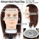 Newshair Male Mannequin Head with 100% Human Hair Haircut Training Head with Thick Hair Hairdresser Manikin Head Doll Head for Hair Styling and Practice Handsome Face Adult Head Size (8-10Inch 3B.