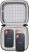 حقيبة حمل القرص الصلب Lacdo 2 في 1 لمحرك الأقراص الصلبة SanDisk Extreme المحمول الخارجي SSD SDSSDE60-G25 / G-Technology G-Drive Mobile SSD 250G 500G 1TB 2TB USB 3.1 USB-C حقيبة سفر واقية مقاومة للصدما