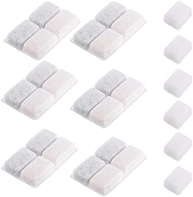 furrybaby Carbon Replacement Filters for Cat and Dog Fountain, Premiun Pet Water Fountain Dispenser Filters (6 Packs.