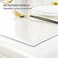 Deep Dream 1. 5mm Clear Table Cover Protector, Vinyl Clear Desk Cover, Rectangular Plastic Desk Pad, PVC Clear Desk Protector Mat for Office, ComputerWriting Desk Tabletop 14&times;24inch（1. 5mm.