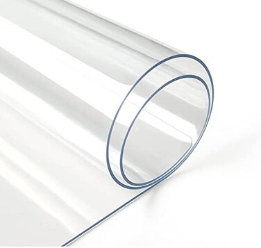 Deep Dream 1. 5mm Clear Table Cover Protector, Vinyl Clear Desk Cover, Rectangular Plastic Desk Pad, PVC Clear Desk Protector Mat for Office, ComputerWriting Desk Tabletop 14&times;24inch（1. 5mm.