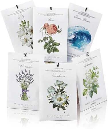 MYARO 12 Packs Scented Sachets for Drawer and Closet.