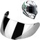 Qiilu Motorcycle Wind Shield Helmet Lens Visor Shield Full Face Fit For AGV K1 K3SV K5Sliver.