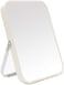 YEAKE Table Desk Vanity Makeup Mirror,20cm Portable Folding Mirror with Metal Stand 90CAdjustable Rotation Tavel Make Up Mirror Hanging Bathroom for Shower Shaving(White.