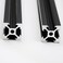Iverntech 4pcs 700mm 2020V Type Black European Standard Anodised Linear Rail Aluminium Profile Extrusion for DIY 3D Printer and CNC Machines.