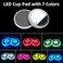 LEDCARE LED Car Cup Holder Lights, 7 Colors Changing USB Charging Mat Waterproof Cup Pad, LED Interior Atmosphere Lamp Decoration Light Inside Car Lighting Accessories (2pcs.