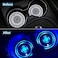 LEDCARE LED Car Cup Holder Lights, 7 Colors Changing USB Charging Mat Waterproof Cup Pad, LED Interior Atmosphere Lamp Decoration Light Inside Car Lighting Accessories (2pcs.