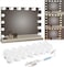 SICCOO Makeup Vanity Lights for Mirror, Hollywood Style LED Vanity Mirror Lights with 14 dimmable Bulbs, USB Cable, White.