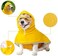 Luccalily Dog Raincoat with Belly Strap and Leash Hole Adjustable Hood Slicker Reflective Strip Waterproof Lightweight Poncho Jacket with Storage Bag.