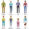 Beverly Hills Doll Collection Sweet Lil Family Friends Figures - New Addition Set of 9 Dollhouse People - Grandma, Grandpa, Mom, Dad, Sister, Brother, Toddler, Baby and Dog.