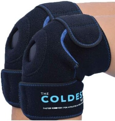 The Coldest Water Coldest Knee Ice Pack Wrap, Hot and Cold Therapy - Reusable Compression for Meniscus Tear, Injury Recovery, Sprains, Swelling, Ice Packs After Surgery, Rheumatoid Arthritis, ICY Cold