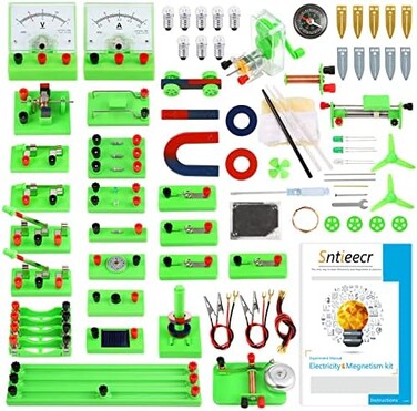 مجموعة أدوات تعليمية تمهيدية في الفيزياء والدوائر الكهربائية من Sntieecr STEM.