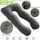 COSMOPLUS Pregnancy Pillow Cover U Shaped Full Body Pillow Case Cover for Maternity,Stretchy Cool Breathable Jersey Fabric, Provides Sleep and Pregnancy Support,Heather Grey.