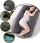 COSMOPLUS Pregnancy Pillow Cover U Shaped Full Body Pillow Case Cover for Maternity,Stretchy Cool Breathable Jersey Fabric, Provides Sleep and Pregnancy Support,Heather Grey.