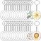 Audab Acrylic Keychain Making Kit, 108pcs Clear Acrylic Blanks, RingsJump Rings, DIY Crafts, TeenAdult.