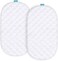غطاء مرتبة سرير الأطفال من بيلوبان متوافق مع سرير الأطفال 4moms Mamaroo Sleep، عبوة من قطعتين، مقاوم للماء، مبطن، فائق النعومة، مصنوع من الفسكوز وسطح من قماش تيري الخيزران.