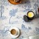 GLORY SEASON Rustic Tablecloth Classic French Village Printed Linen Fabric Table Cover Farmhouse Decoration 55x120 Inches Rectangle/Oblong Blue for Kitchen Dining.