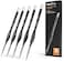 Nicpro Detail Paint Brushes 5 PCS Extra Fine Tip 000 Professional Miniature Painting Artist Set Round 3/0 for Micro Watercolor Oil Acrylic Craft Models Rock Army Paint by Number for Adult, Black.