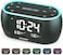 HOUSBAY Glow Small Alarm Clock Radio for Bedrooms with 7 Color Night Light, Dual Alarm, Dimmer, USB Charger, Battery Backup, Nap Timer, FM Radio with Auto-Off Timer for Bedside.