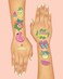 xo, Fetti Summer Pool Party Temporary Tattoos for Kids - Glitter stylesBirthday Party Supplies, Beach Party FavorsTropical Decor.