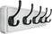 SKOLOO Rustic Wall Mounted Coat Rack, Pine Solid Wood Coat Hook Hanger - 5 Hooks for Hanging Clothes Robes Towels Coats.