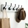SKOLOO Rustic Wall Mounted Coat Rack, Pine Solid Wood Coat Hook Hanger - 5 Hooks for Hanging Clothes Robes Towels Coats.
