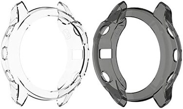 RuenTech Case Cover Compatible with Garmin Fenix 6X/6X Pro/Fenix 6X Sapphire Case Protector TPU Protective Case Frame for Fenix 6X GPS Watch (BlackTransparent.