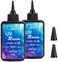 JDiction UV Resin, 2 PCS Upgrade Ultraviolet Epoxy Resin Non-Toxic Crystal Clear Hard Glue Solar Cure Sunlight Activated Resin for Handmade Jewelry, DIY Craft Decoration, Casting and Coating(200g.