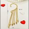 CSIYANJRY99 Gold Silver Long Tassel Ear Cuff Chain Earrings,Punk Retro Ear Crawler Earrings,Hip Hop Ear Wrap Droping Earrings for Women Gifts.