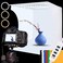 DUCLUS 12x12 Photo Studio Light Box Kit with 80pcs LED Beads, 6 Color Backdrops, Plastic Material, White Color, Light Box Style.